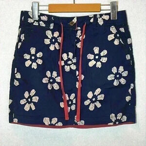 Tailor Vintage Reversible Skirt 100% Cotton Pink Blue Floral Summer Sun Vacation